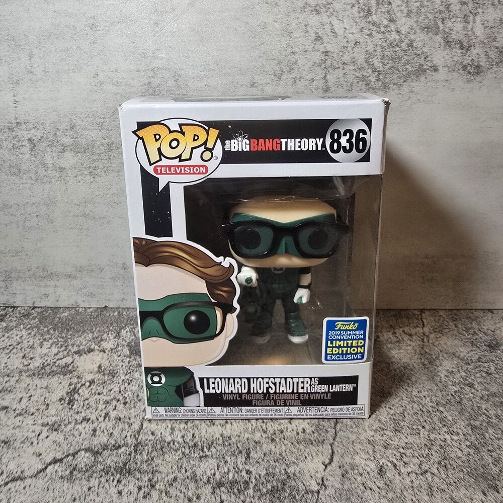 Funko Pop #836 Leonard Hofstadter as Green Lantern LE VAULTED BOX DAMAGE